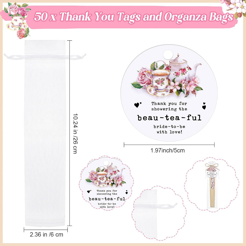 CroBlissful 30 Sets Off the Market Bridal Shower Favors Bamboo Folding Paper Hand Fans with Organza Bags and Thank You Tags Floral Market Themed Wedding Souvenirs for Guests