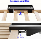 BedShelfie Bedside Shelf for Dorm Room - Cable Catch, Black | Bunk Bed & Top Bunk, College Dorm Room Essentials, Clip On Nightstand, Bed Side Table Tray, College Dorm Essentials
