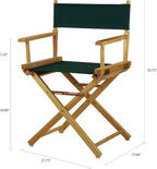 Casual Home 18" Director's Chair Natural Frame with Hunter Green Canvas