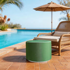 Multipurpose Outdoor Ottoman for Patio 20x14 Inches, Backyard, Additional Seating, Footrest, Side Table,Outdoor Patio Bean Bag Ottoman (Green)