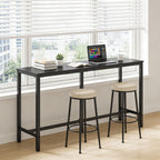 FDW 71” Bar Table, Bar Height Pub Table with Sturdy Legs & Adjustable Foot Pads, Counter Height Dining Table for Bar, Pub, Kitchen, Dining Room, Coffee Shop – Black