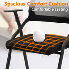 CLATINA Ergonomic Stackable & Foldable Conference Room Chairs, Mesh Office Chair with Arms and Wheels for Office Waiting Room Meeting Lobby Church School Receptions and Training Black (2 pk)