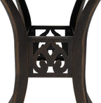 78x78x75cm Circular Diamond Top Cast Aluminum Table, Bronze