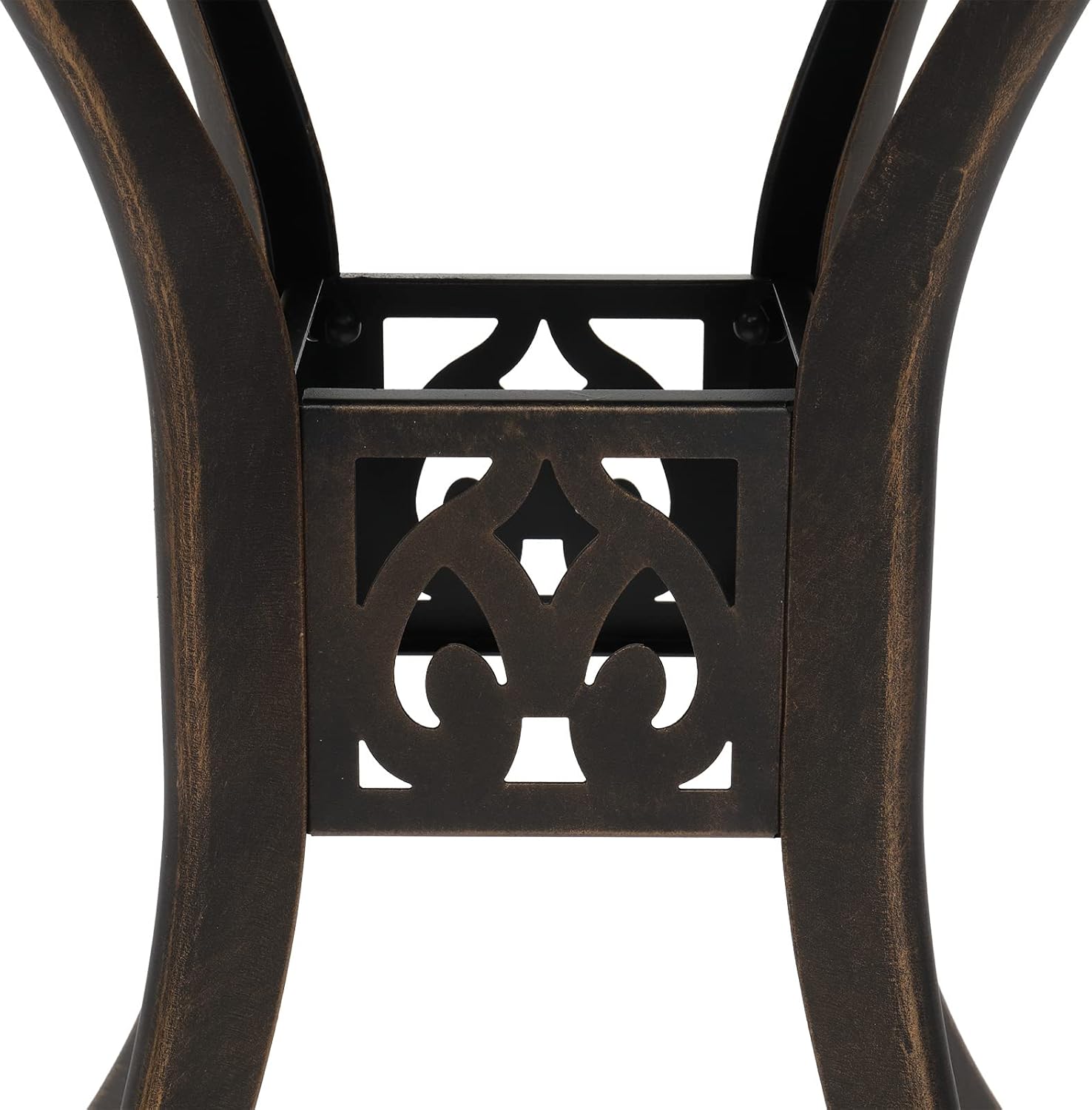 78x78x75cm Circular Diamond Top Cast Aluminum Table, Bronze