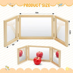 Threehoney Montessori & Reggio Sensory Tri-fold Mirror Early Classroom Observation Area Light and Shadow Play Multi-Dimensional Angle Observation Suitable for Light Table School Supply