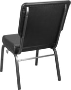 BizChair Black Vinyl Church Chair 20.5 in. Wide