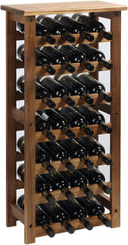 everous 28-Bottle Wine Rack, 7-Tier | Acacia Wood, Freestanding, Organizer
