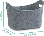 Zeller 31,5 x 19 x 21cm Oval Felt Basket, Grey