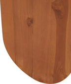 Deco 79 Teak Wood Handmade Side End Accent Table End Table with Beige Marble Tabletop, Side Table 20" x 20" x 22", Brown