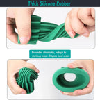 Cemetery Vase Rubber Inserts, Silicone Secure Flowers Holder for Headstone 2 Packs, Green