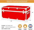 Rhino Trunk & Case Classic Large Trunk - 32"x18"x14", 1500+ lbs Capacity - Many Colors, Soft-Close Lid. Strong, USA Made Summer Camp Footlocker and Secure College Dorm Storage Chest