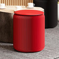 Paper Folding Stool with PU Cushion - Honeycomb Design Portable Folding Stool - Strong Load-Bearing Capacity - an Be Used As a Shoe Bench, Side Table, or Bedside Table,Red,L:37CM/14.5in