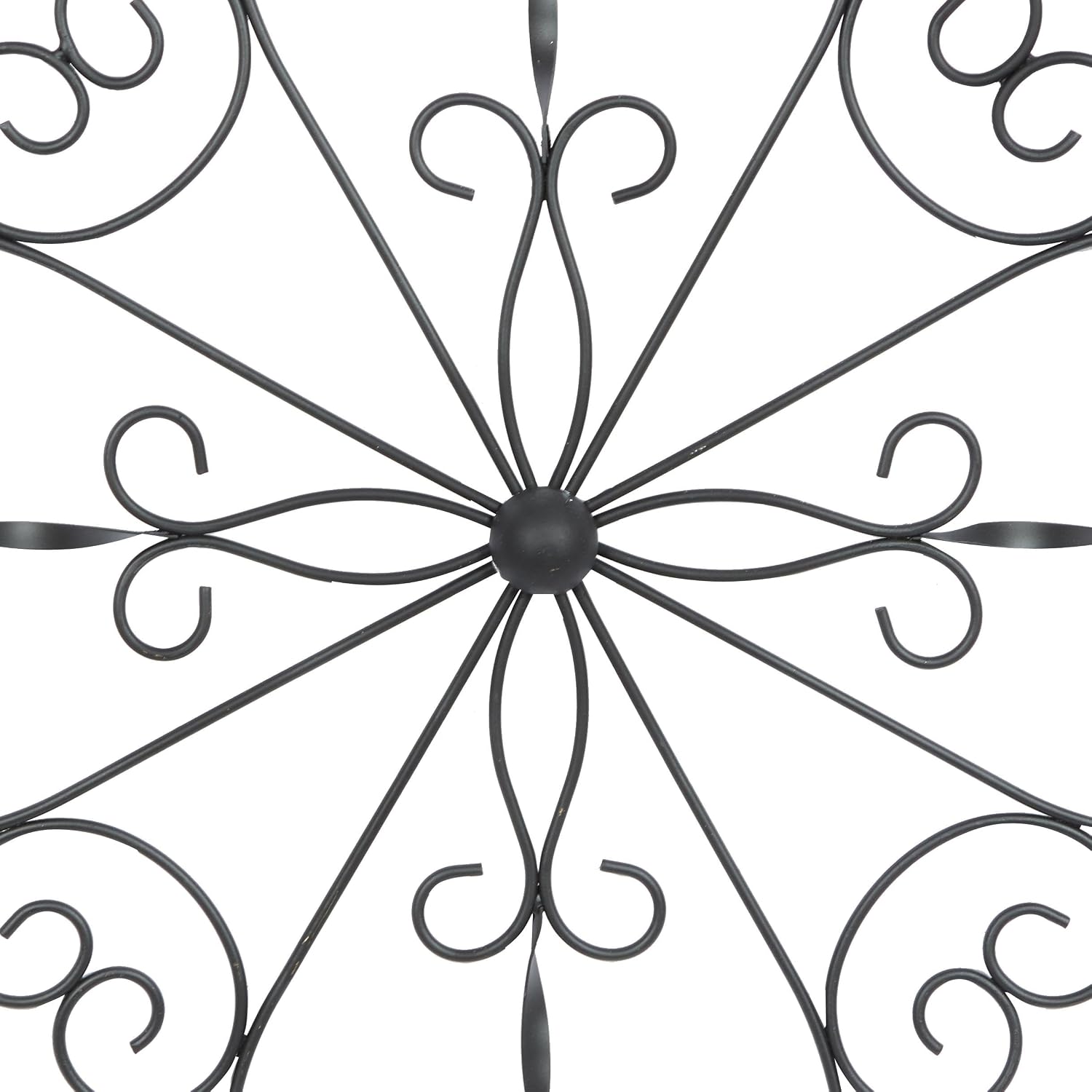 Deco 79 Wooden Scroll Home Wall Decor Wall Sculpture with Metal Scroll Work, Wall Art 22" x 1" x 22", White