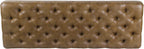 HomePop Large Upholstered Tufted Bench – Light Brown Leather