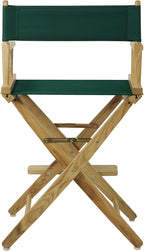 American Trails Extra-Wide Premium 24" Director's Chair Natural Frame with Hunter Green Canvas, Counter Height