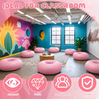 2 Pack Inflatable Yoga Ball Chairs Classroom Office, 17.3 inch Donut Anti Slip Stability Exercise Balls, Portable Flexible Seating Adults, Duty PVC Balance Stools Fitness Core Training