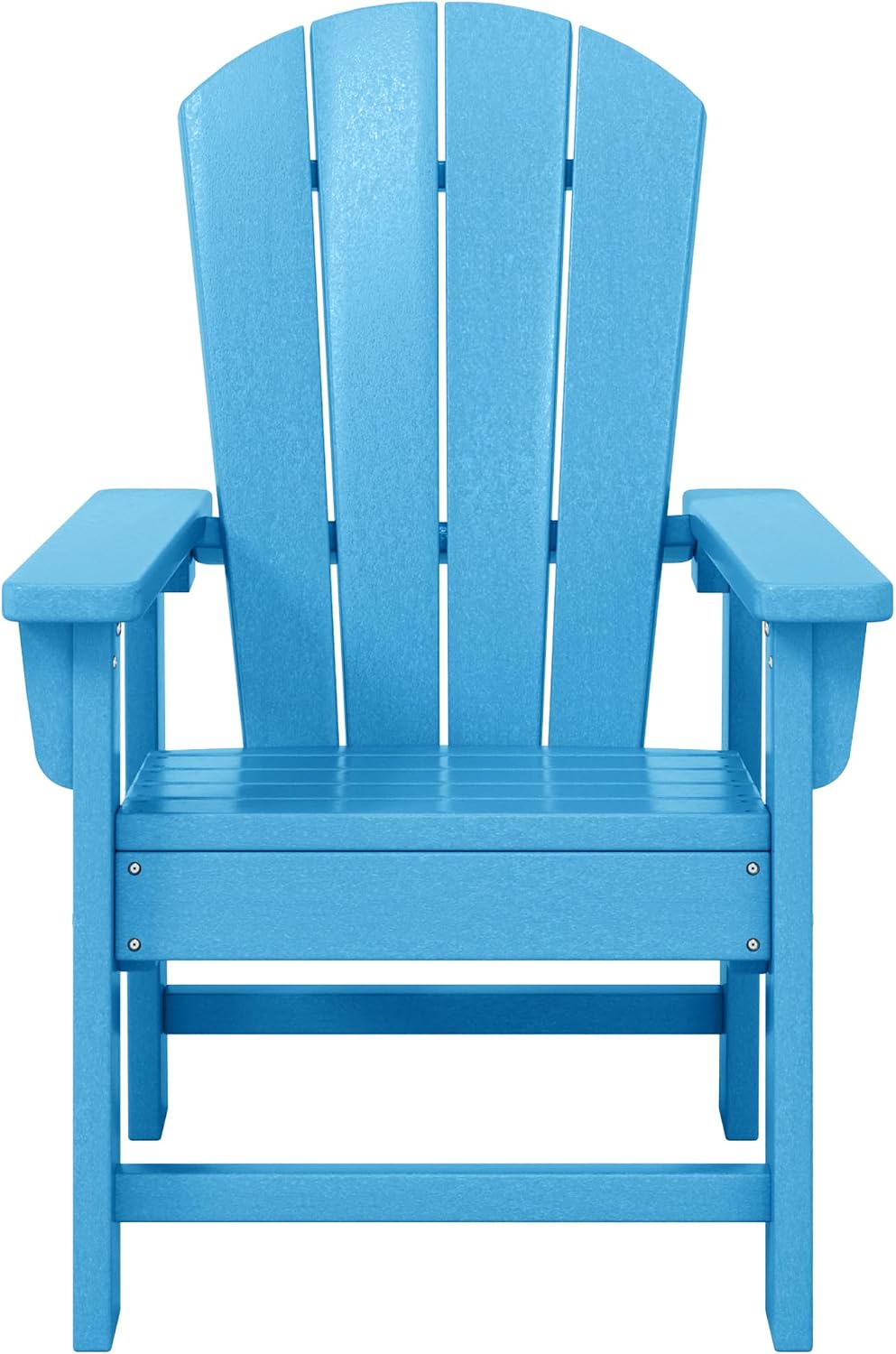 WestinTrends Malibu 2-Piece Kids Outdoor HDPE Adirondack Chair with Square Side Table Set, Pacific Blue