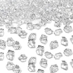 Fake Ice Cubes, 1000 Pcs Acrylic Ice Rocks for Centerpieces, 11 * 14 mm Artificial Ice Table Scatter, Fake Crushed Ice Acrylic Vase Fillers Christmas Decorations
