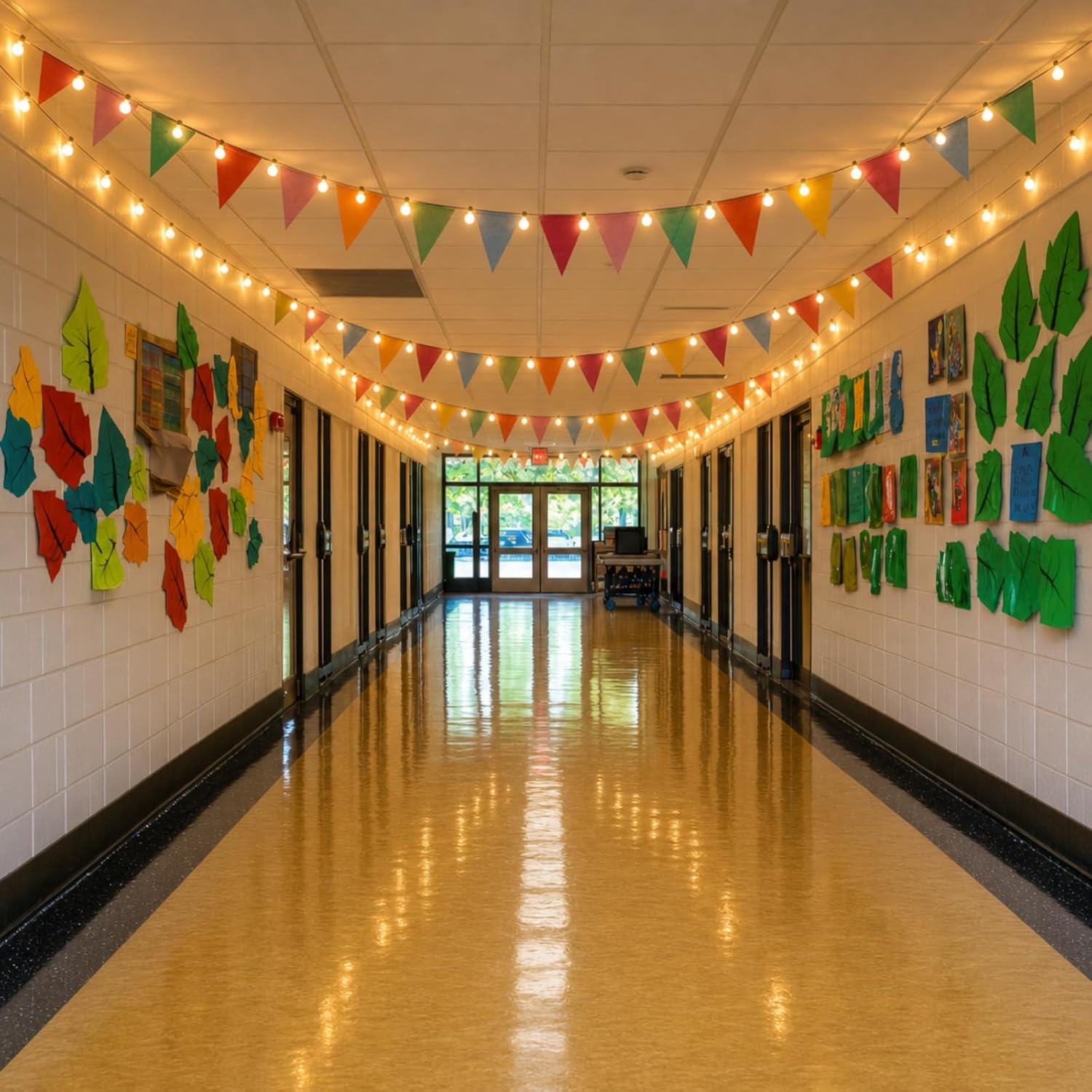 80 LED Hanging String Lights with Banner Flag Decor for Classroom Include 36ft Pastel Pennant Banner Flag 33ft Battery String Lights for Classroom Bulletin Board Wall Display School Decor