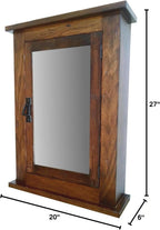 Dijkoo ZyduzscAT NUOTIRUIS Primitive Mission Medicine Cabinet/Surface Mount/Distressed Medium Finish/Solid Wood & Handmade C