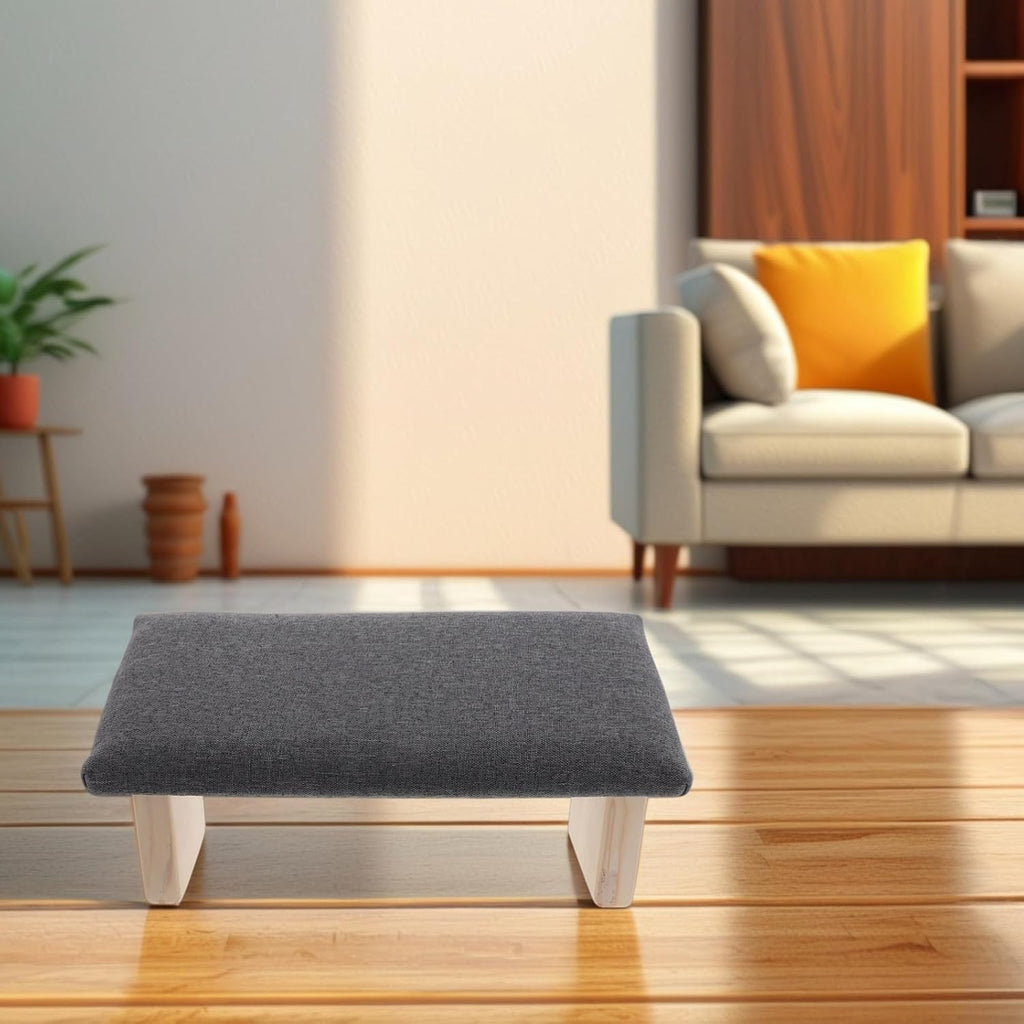 SECFOU Meditation Bench for Knee Protection Wooden Foldable with Cushion and Stable Support, Comfortable Floor Chair Stool for Outdoor Use and Travel