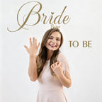 Bride to Be Decal, Bridal Shower Balloon Arch Backdrop Decor for Wedding, Engagement Party Decoration (Bride to Be Sign)