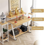 Altar Table， Stand Meditation Prayer Table Altar Cabinet for Homes Temples Ancestral Halls(White,60cm(23.6in))