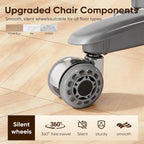 ZSQN 600 Lbs Big and Tall Office Chair, Plus Size Desk Chair with 6D Adjustable Flip Arms, Wide Comfortable Computer Chair with Adjustable Lumbar Support & Dual Rubber Wheels Brown