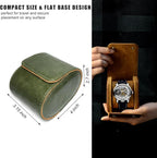 Longjet Watch Roll Travel Case for Men Portable Watches Storage Organizer Box with Removable Velvet Pillow Holder (1 Slot Olive Green)