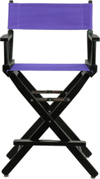 Casual Home 220-02/021-41 Director Chair 24" - Counter Height BlackFrame/Purple Canvas