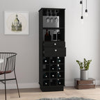 Classic Storage Cabinet with Two Drawers, Twelve Built-in Wine Rack Pantry Sideboard,for Kitchen Home