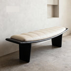 Modern Metal Living Room Shoe Changing Stool Bedroom Leather Upholstered Bed end Entryway(Small)