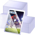 100 Penny Sleeves and 100 Top Loads, EDUDIIU 35PT Card Sleeves Hard Plastic, 3" x 4" Hard Card Protectors, Rigid Toploads for Yugioh, Baseball, Sports Cards