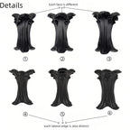 Vintage Gothic Ceramic Vase, 8.74×6.46×5.63inches, Matte Black Flower Vase for Red & Black Roses,Dark Academia Witchy Aesthetic Vase for Bedroom Living Room Dining Table