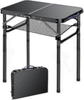 Folding TV Trays Foldable Dinner Tray Table Adjustable Height Food Snack Eating Couch Side Table Sturdy Aluminum Portable Sofa Tray End Table for Outdoor Indoor Camp Pinic Bed Couch Living Room(Black)