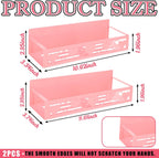 Beeveer 2 Pack Heart Magnetic Spice Rack for Refrigerator Metal Magnet Basket Shelf for Fridge Seasoning Storage Organizers Home Decor Kitchen Accessories (Pink)