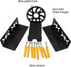MZYRH Heavy Duty Bike Wall Mount, Stainless Steel, 2 Pack, Bicycle Storage Rack, Ideal for Road, Mountain or Hybrid Bikes