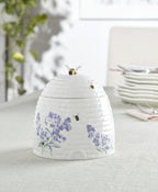 Lenox Home And Kitchen, Butterfly Meadow Beehive Candy Jar, Porcelain Material, Candy Bowl, Dishwasher Safe, Kitchen And Dining, Butterfly And Flowers, Pantry Storage, Table Decor (White, 1 Piece)