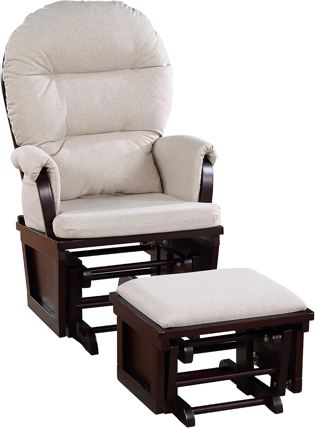 Madison Glider & Ottoman Espresso/Latte