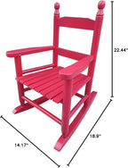 Kids Rocking Chair, Toddler Rocking Chair, Children’s Rocking Chair Porch Rocker Chair with Classic Rocker and Hardwood Construction, for Nursery, Indoor, Outdoor, Living Rooms, Bedrooms (Red)