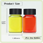 YZXODN 25 Pack 2 oz Plastic Shot Bottles, Wide Mouth Containers with Caps for Ginger, Juice, Liquids, Samples, Reusable Small Empty Travel Bottles for Independence Day DIY, Weddings, Parties