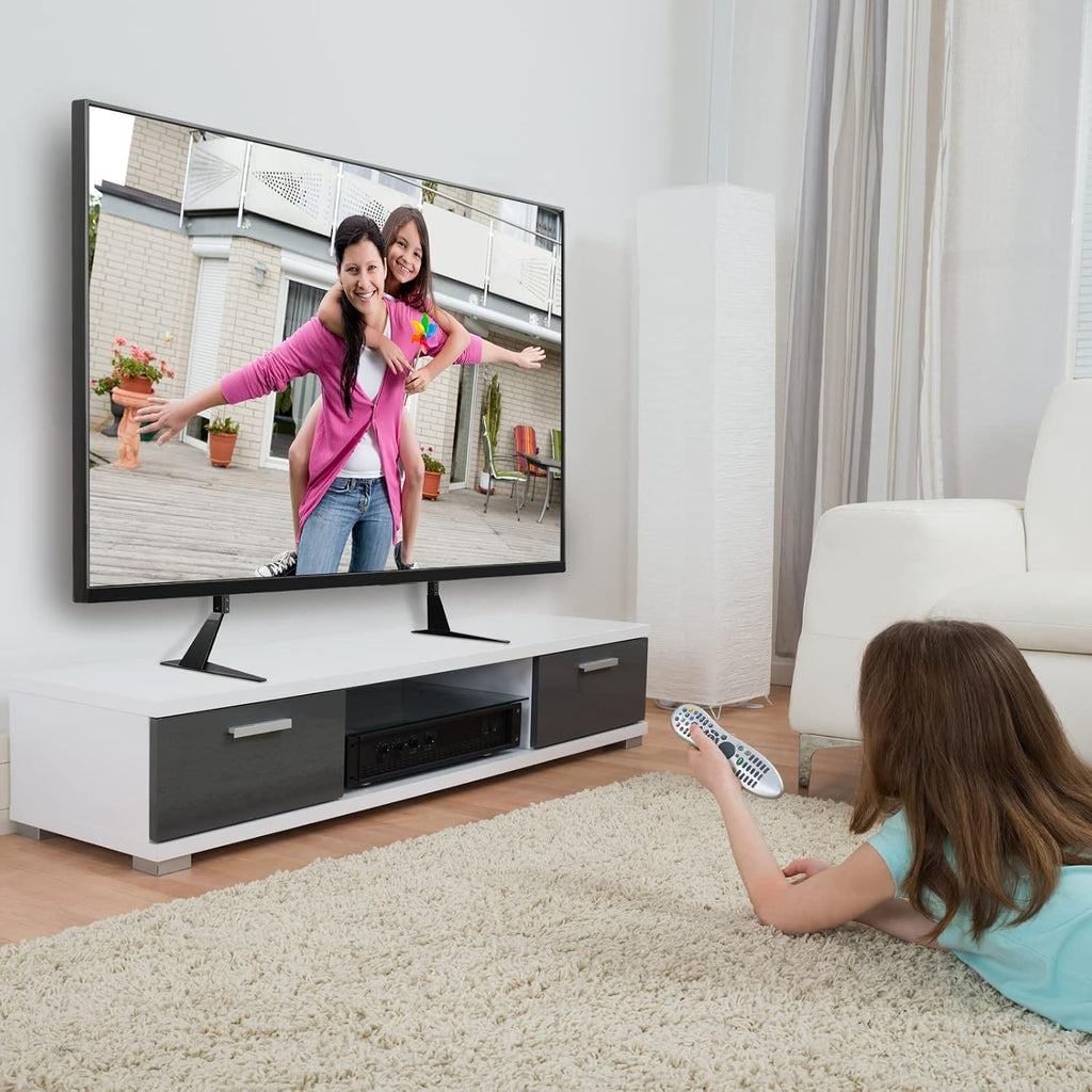 Universal TV Stand, Metal TV Legs for 20-65 inch LCD/LED/OLED/Plasma Flat&Curved Screen TV Height Adjustment with VESA 75x75mm to 800x500mm Max ML1760