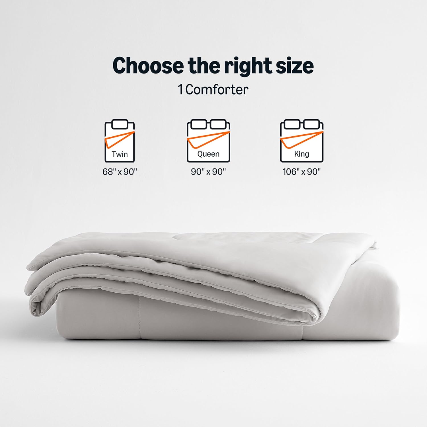 Amazon Basics Cooling Comforter, Temperature Regulating Blanket for Hot Sleepers, Summer & All Season Bedding, Lightweight, 106"x90", King, Gray
