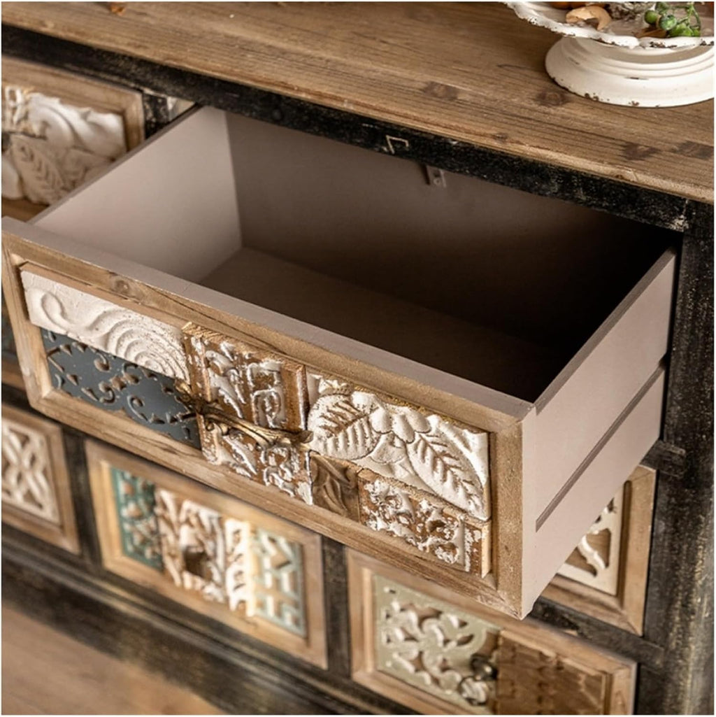 Entryway Cabinet Chinese Solid Wood Sideboard Cabinet Console Dining Room Storage Buffet Cabinet Living Room Decorative Cabinet Sideboard Storage Cabinet