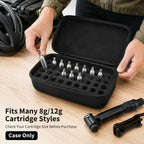 ALKOO CO2 N2O Cartridge Organizer Case Only, 40-Slot Holder for 8g/12g Refills, Fits for Crosman for Umarex for Daisy for Leland Style Cartridges, Hard Storage Box for Bike Inflators (40-Slot)