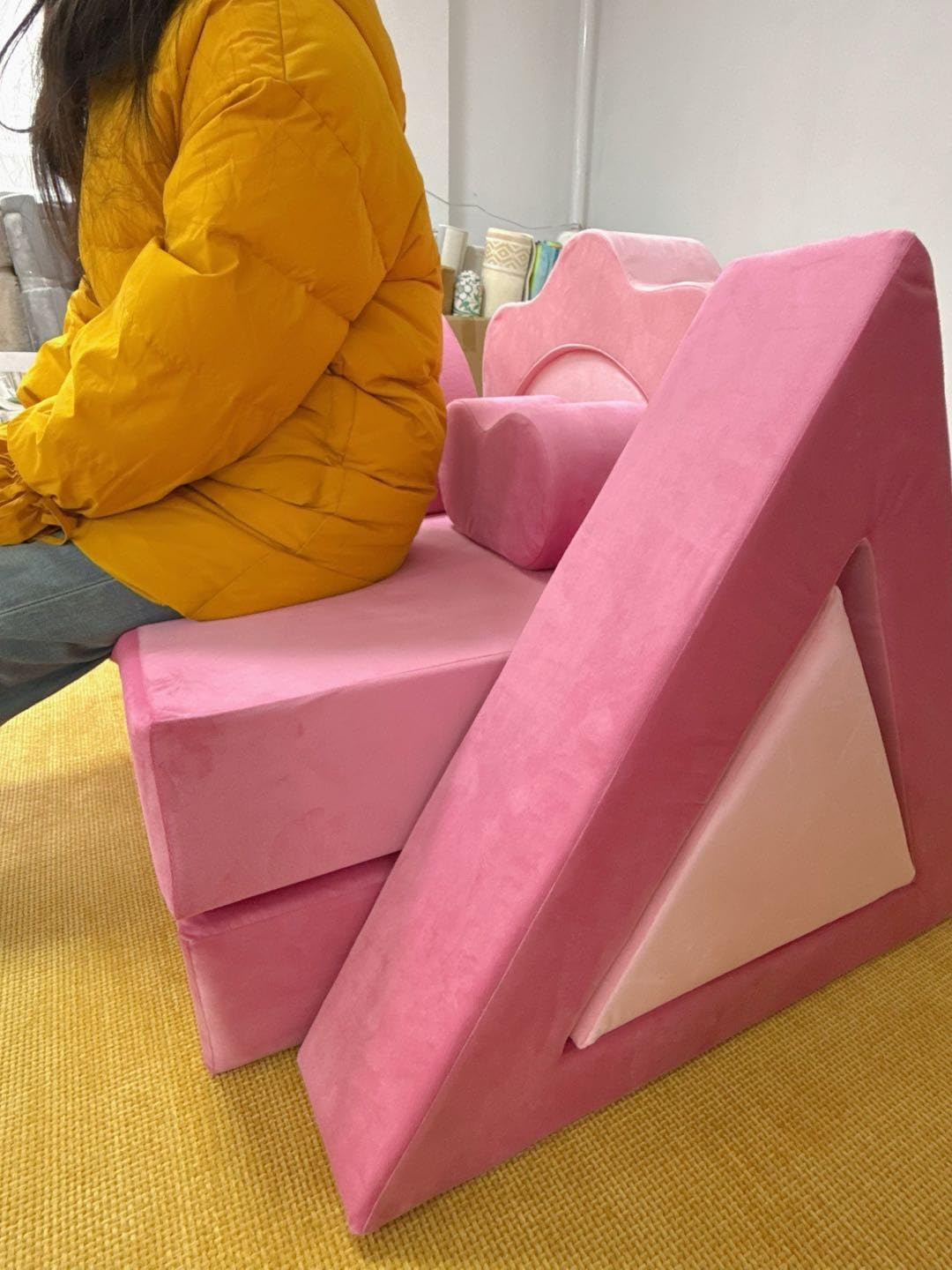 PlayFlex™ Kids Modular Sofa -Children Imaginative Play Couch (Hot Pink)