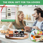 Magnetic Tea Bag Organizer - 6-Piece Metal Tea Organizer for Refrigerator, Kitchen Shelf and Counter, Stylish & Space Saving Tea Organizers and Storage
