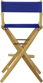 American Trails Extra-Wide Premium 30" Director's Chair Natural Frame with Royal Blue Canvas, Bar Height