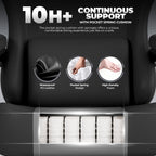 GTPLAYER Big and Tall Gaming Chair 400lbs Heavy Duty Office Chair with Footrest, High Back Pocket Spring Ergonomic Computer Chair for Adults, Wide Seated Cushion with Linkage Armrests, Leather Black