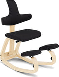 Varier ThatSit Balans Adjustable Ergonomic Kneeling Chair with Backrest, 10-Year Limited Warranty, Designed by Peter Opsvik, Natur/Black